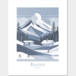 Abstract Bansko Bulgaria Winter Wonderland Posters and Art